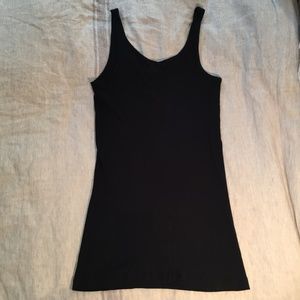 Vince for Bergdorf Goodman black ribbed tank, L